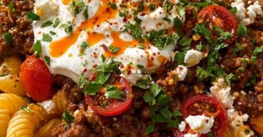 Delicious Turkish pasta dish from Anna Paul's viral recipe.