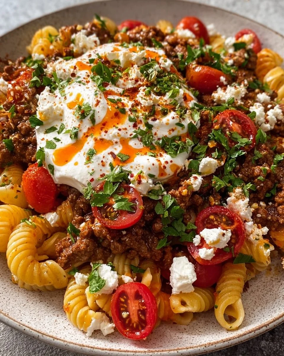 Delicious Turkish pasta dish from Anna Paul's viral recipe.