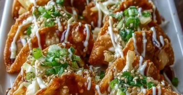 Delicious Chicken Wonton Tacos served at Applebee's in crispy shells