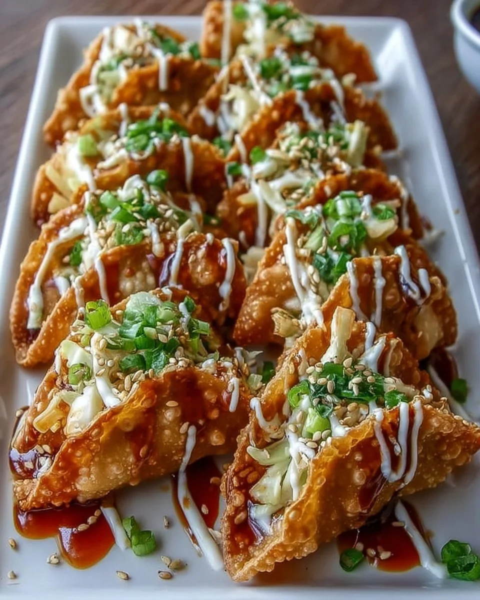 Delicious Chicken Wonton Tacos served at Applebee's in crispy shells