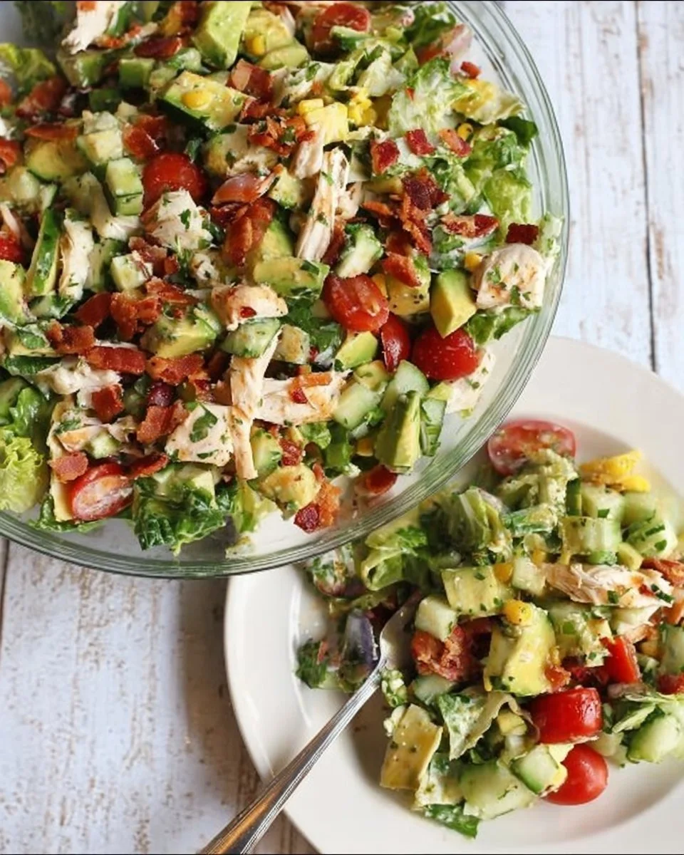 Bacon Avocado Chicken Salad with Lemon Vinaigrette