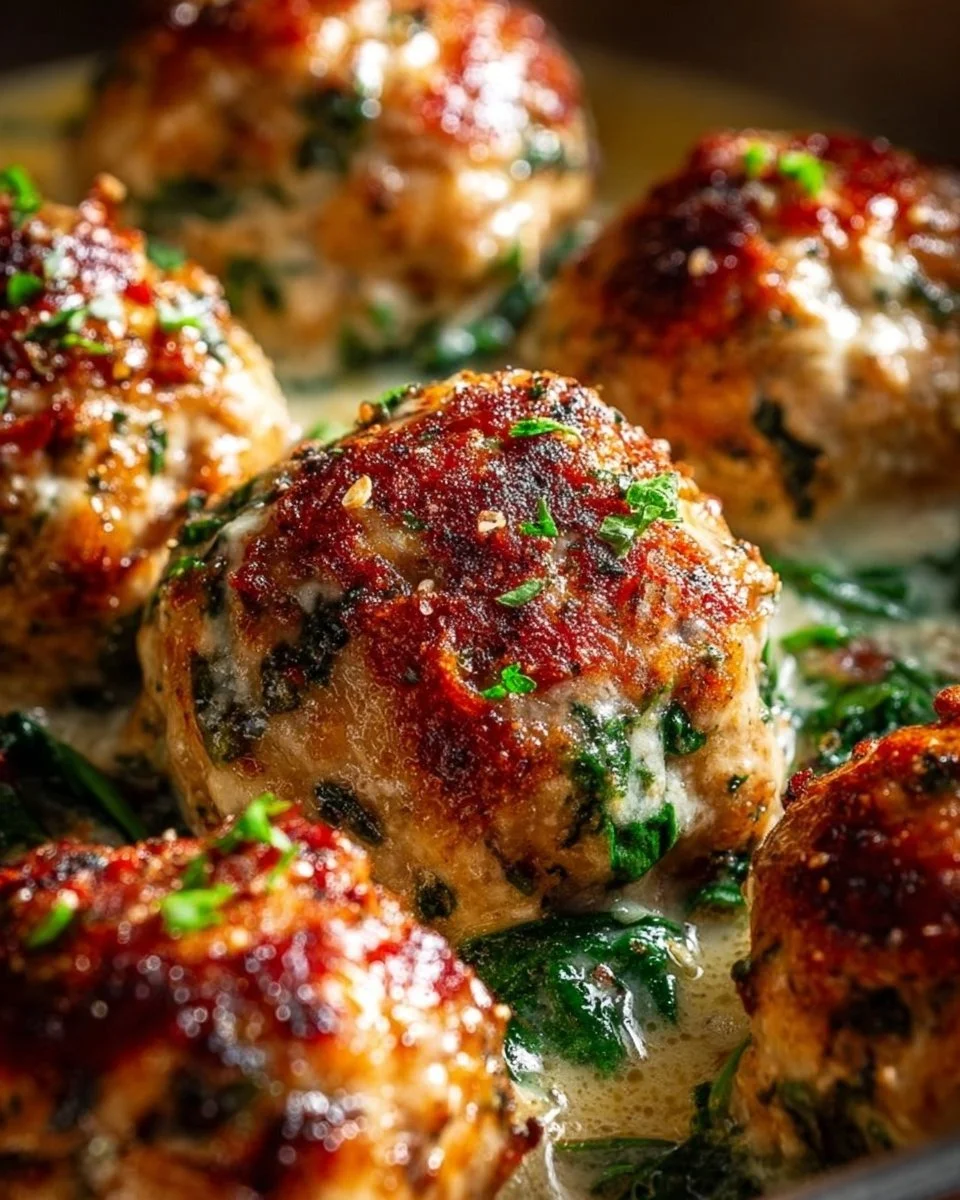 Baked Chicken Ricotta Meatballs