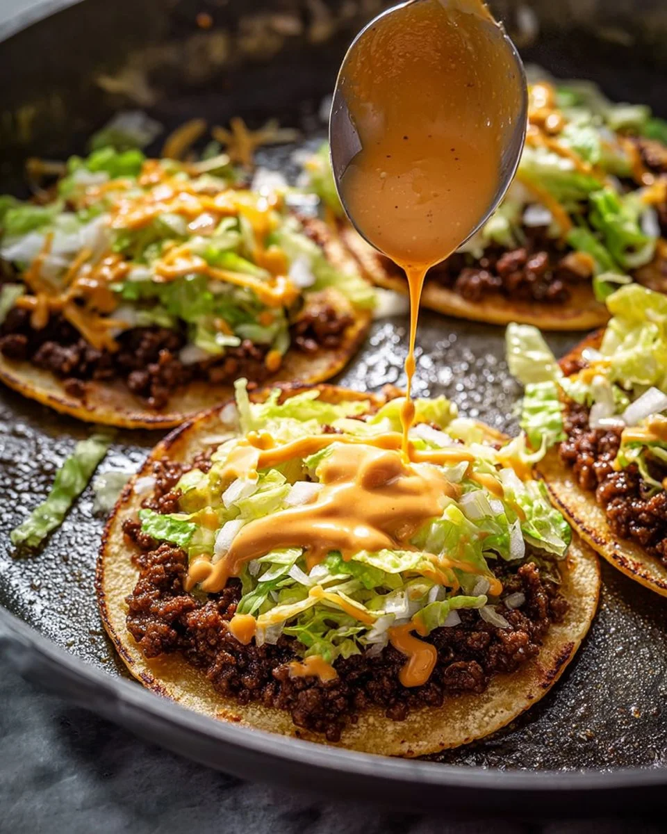 Crispy Big Mac Tacos with juicy beef, lettuce, cheese, and special sauce