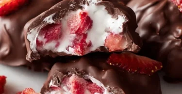 Chocolate Strawberry Yogurt Clusters - a delicious homemade treat.