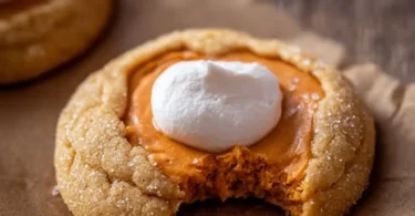 Delicious Crumbl pumpkin pie cookies with fall spices and creamy frosting