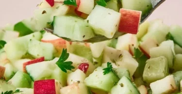 Delicious Cucumber Apple Salad with fresh ingredients and vibrant colors