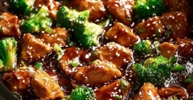 Delicious easy teriyaki chicken served with vegetables and rice