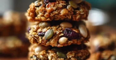 Healthy nut and seed energy cookies for a nutritious snack option
