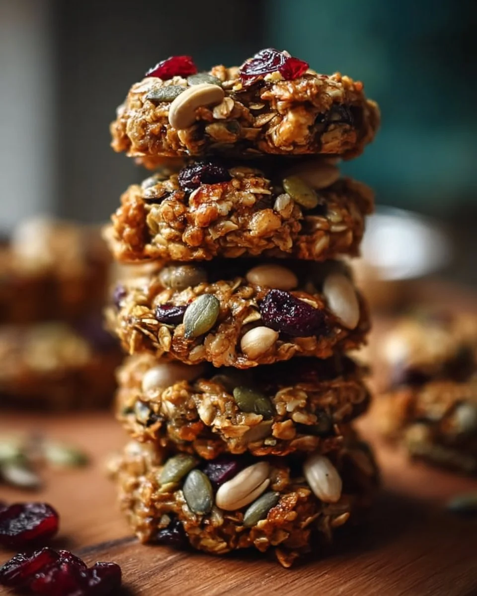 Healthy nut and seed energy cookies for a nutritious snack option
