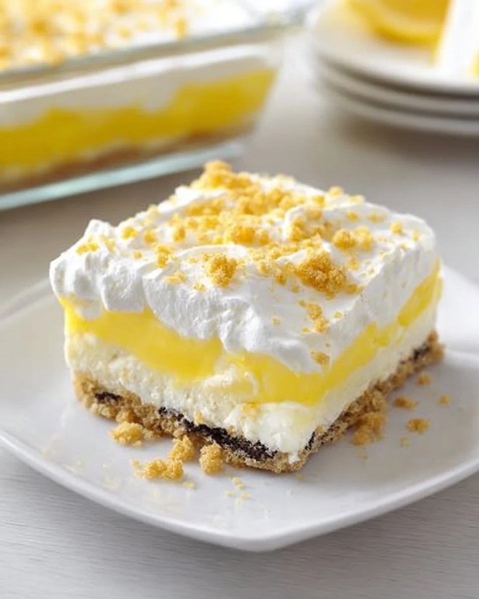 Heavenly Oreo Lemon Dessert with creamy layers and fresh lemon zest