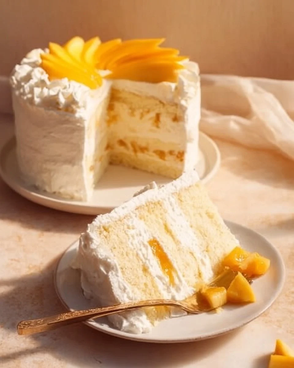 Mango Cream Chiffon Cake