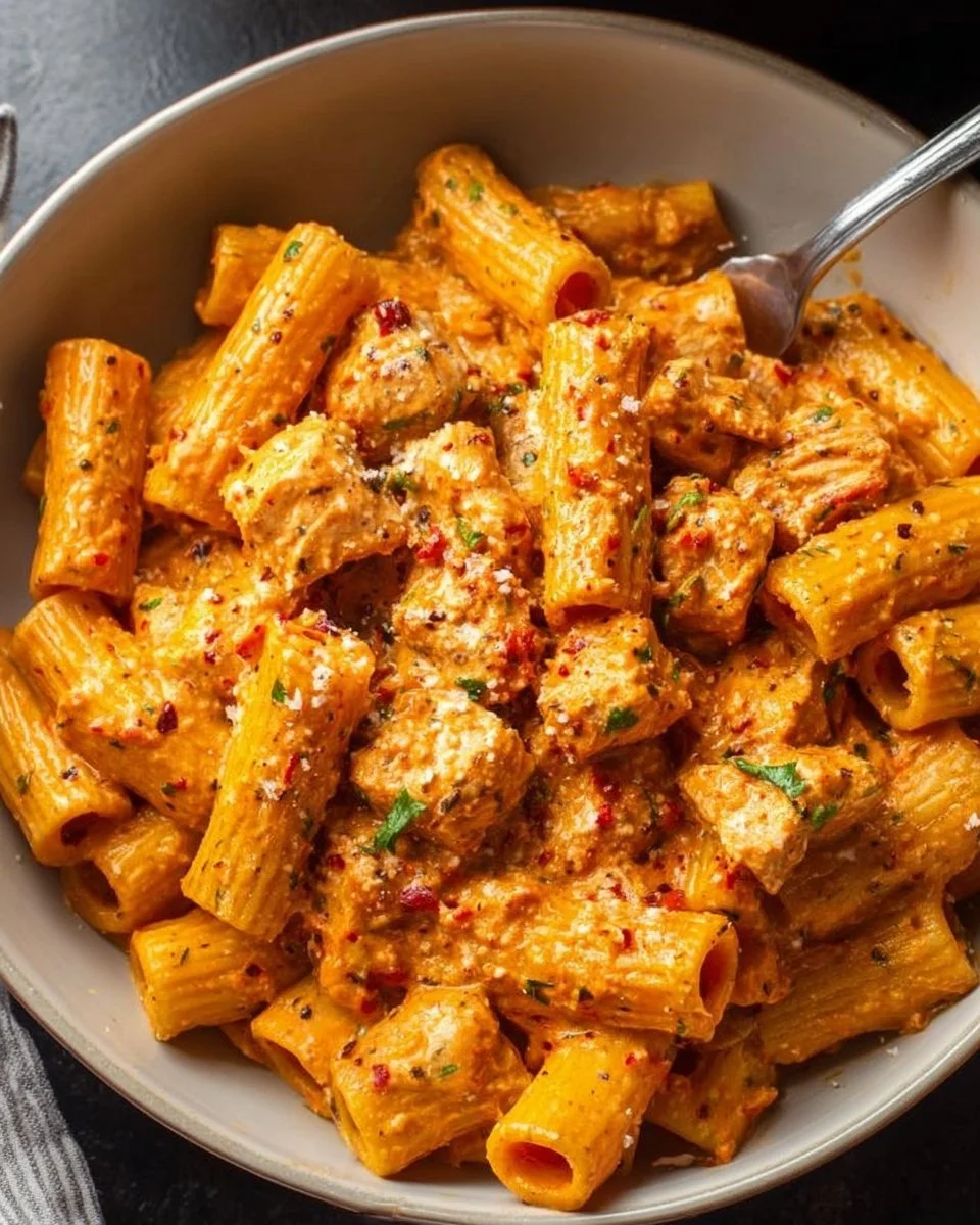 Delicious Marry Me Chicken Pasta served with fresh herbs on a plate