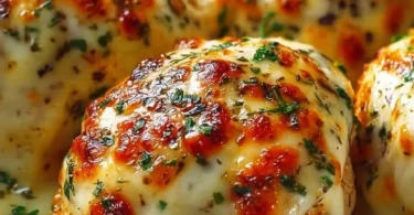 Melted Mozzarella and Ranch Chicken Bombs ready to serve, bursting with flavor
