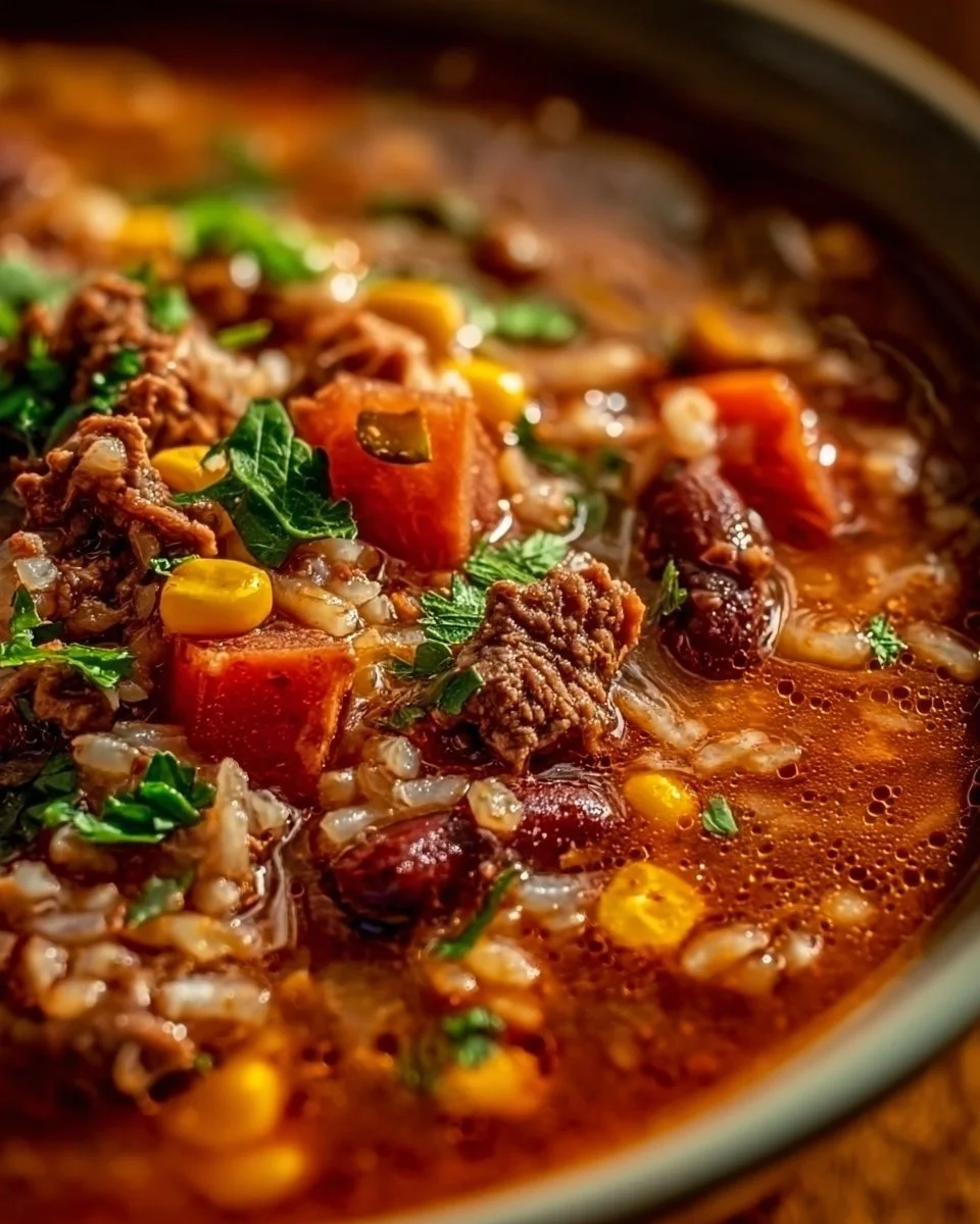 Mexican Beef and Rice Soup