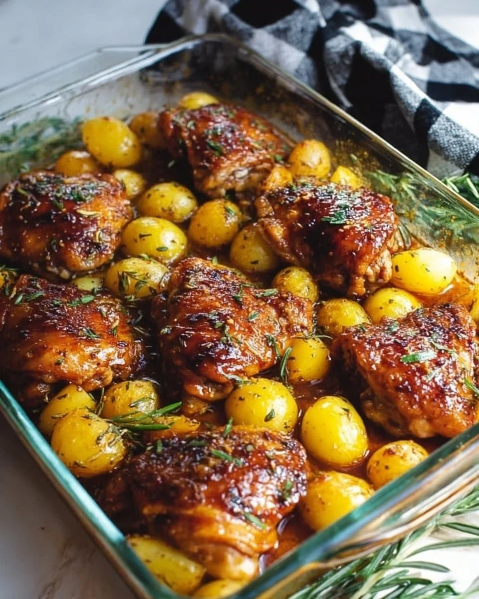 Oven-Roasted Chicken Thighs with Potatoes