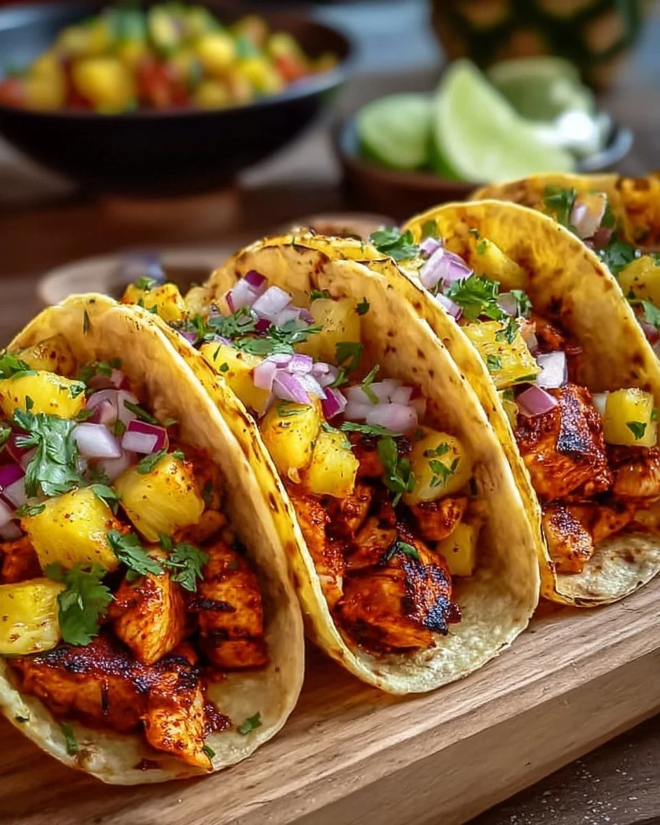 Pineapple Chicken Tacos