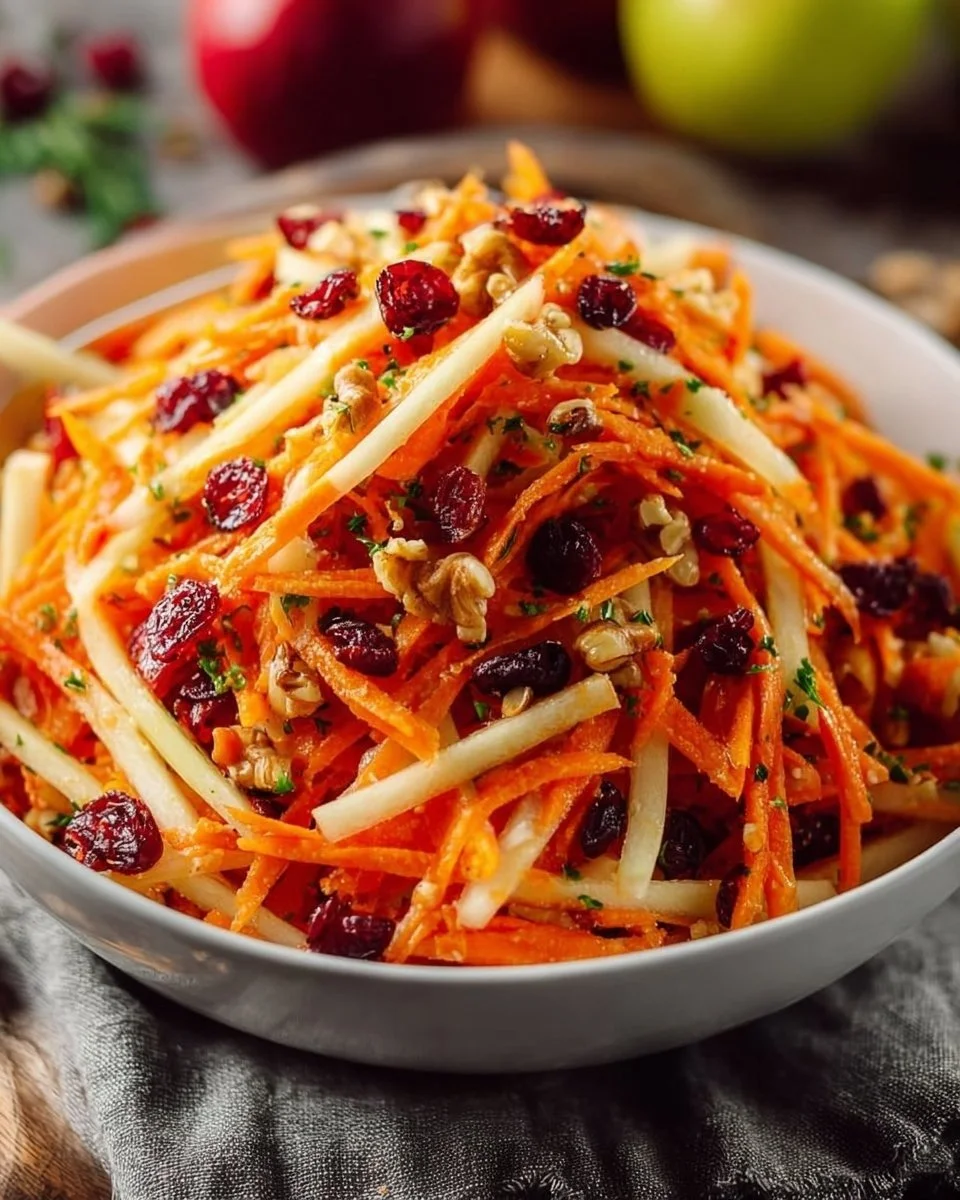 Refreshing Apple Cranberry Carrot Salad