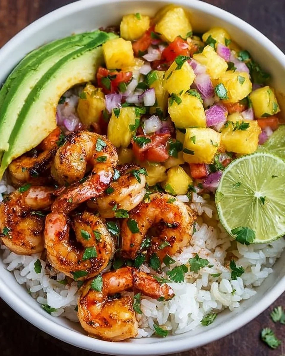 Shrimp & Rice Bowl with Pineapple Salsa: An Incredible 7-Step Recipe