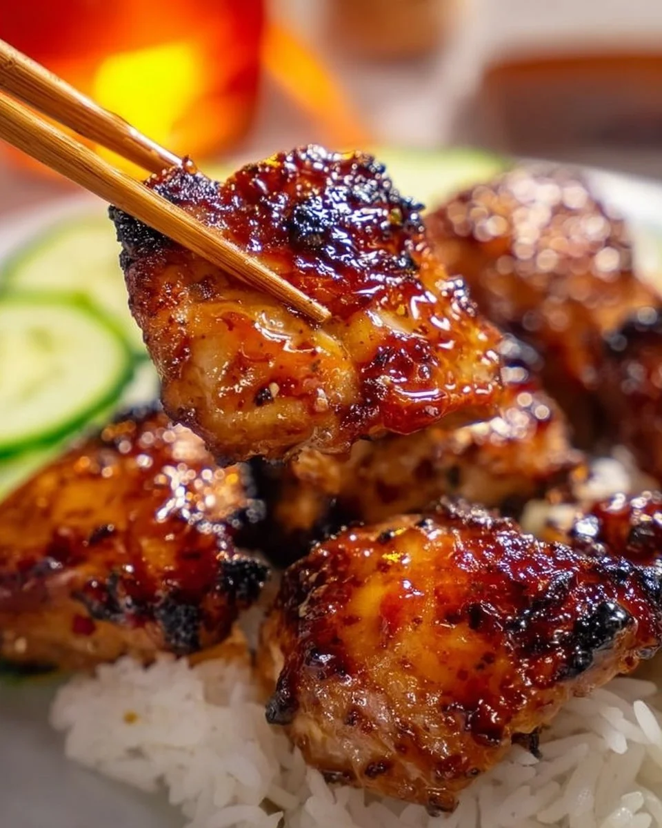 Sticky Sweet Chili Chicken Thighs in Air Fryer