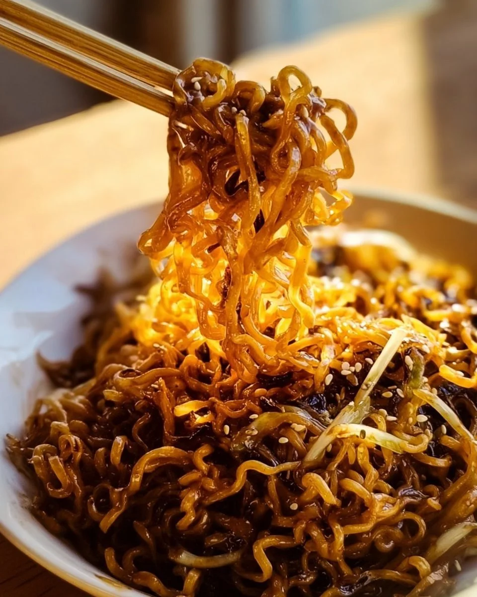 Stir Fried Garlic Ramen Noodles