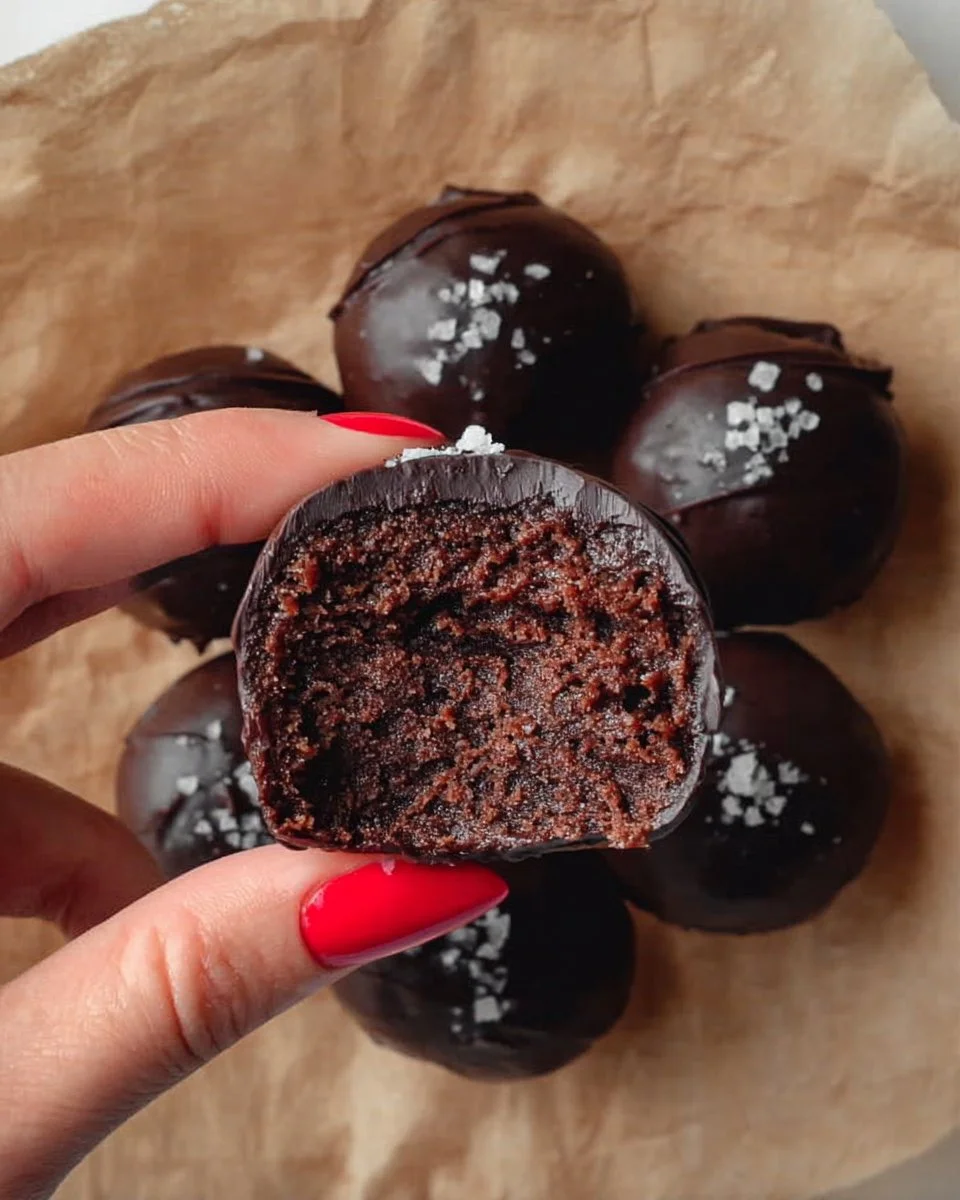 Viral healthy brownie balls, gluten-free, and high protein dessert recipe.