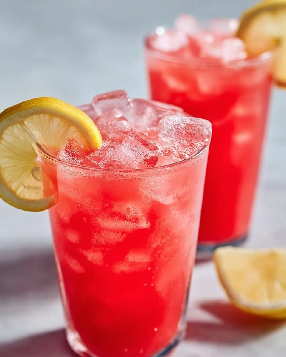 Refreshing watermelon lemonade in a glass with mint garnish
